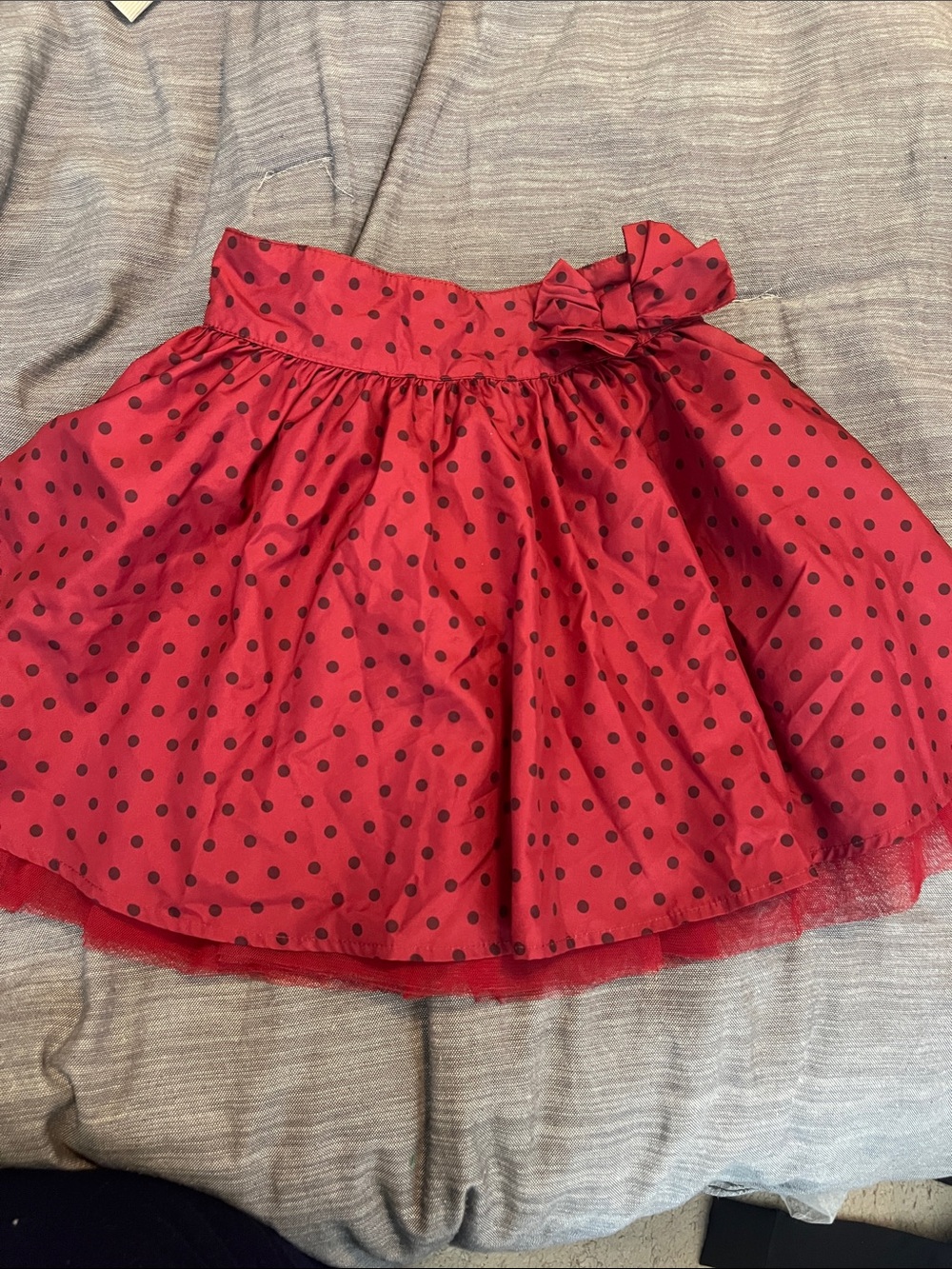 GAP Baby Red Polka Dot Lined Toddler Skirt